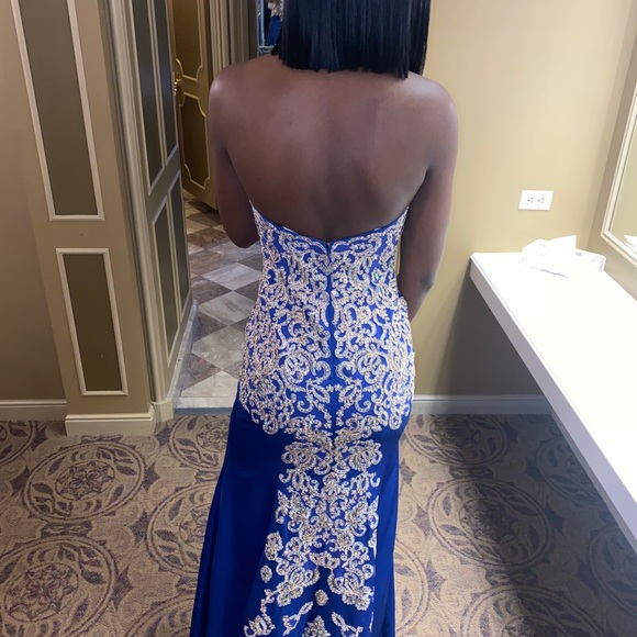 Royal Blue Prom Dress - Picture 5 of 6